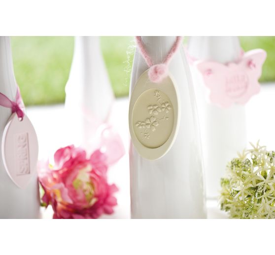 Inserto in rilievo "Fiore di ciliegio", ovale