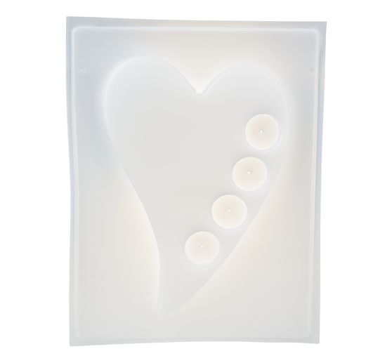 Casting mould "Heart for tea lights"