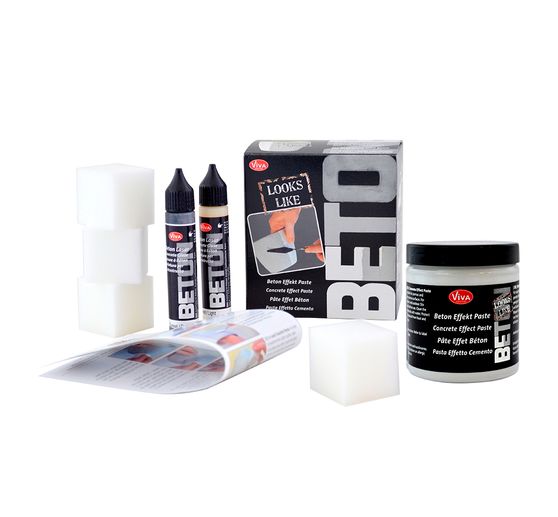 Concrete effect set, 8 pcs.