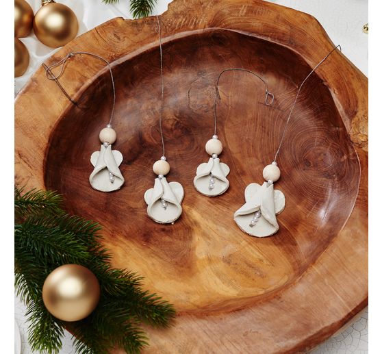 Glass wax beads, Ø 6 mm, 55 pieces