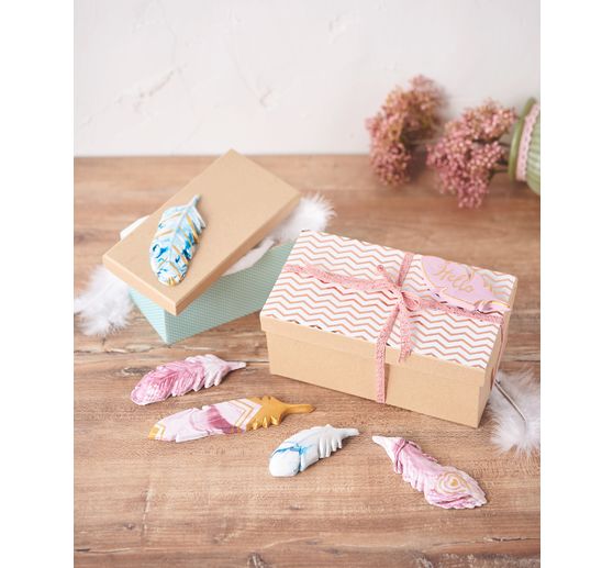 Stampo per colata "Piume", 6 motivi