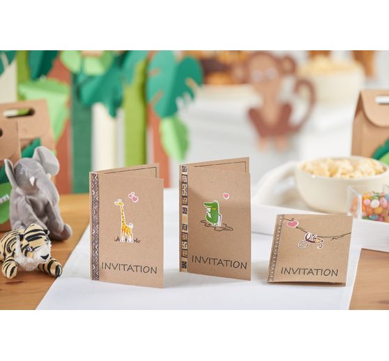 Double cards with envelopes "Kraft paper", 18 x 13 cm, 50 pieces