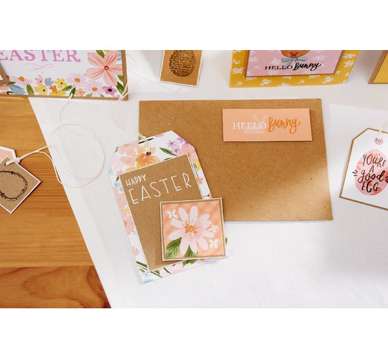 Double cards with envelopes "Kraft paper", 18 x 13 cm, 50 pieces