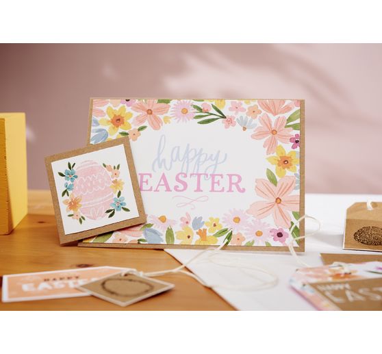 Double cards with envelopes "Kraft paper", 18 x 13 cm, 50 pieces