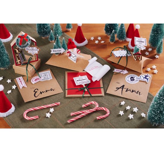 Double cards with envelopes "Kraft paper", 12.5 x 12.5 cm, 50 pieces