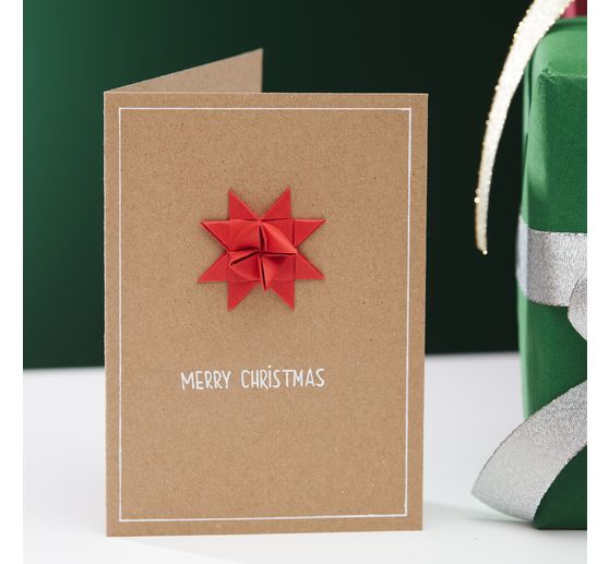 double cards with envelopes "Kraft paper", DIN A6, 50 pieces