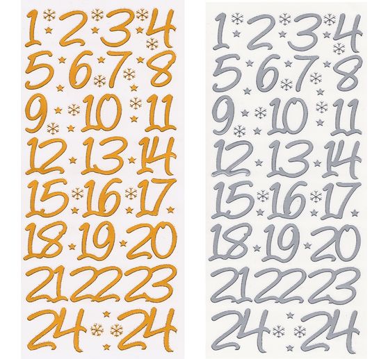 Relief sticker "Big Advent numbers"
