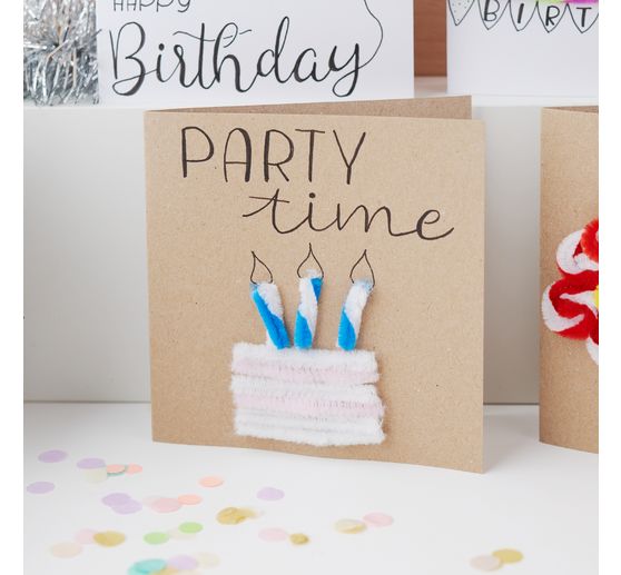 Double cards with envelopes "Kraft paper", 12.5 x 12.5 cm, 50 pieces