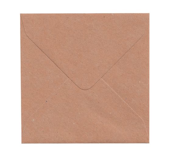 Double cards with envelopes "Kraft paper", 12.5 x 12.5 cm, 50 pieces