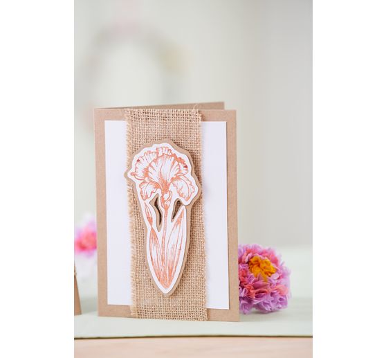 Nacre-Double "Pastel"Cards, 5 pieces