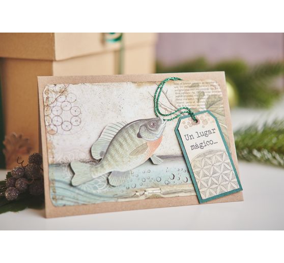 double cards with envelopes "Kraft paper", DIN A6, 50 pieces