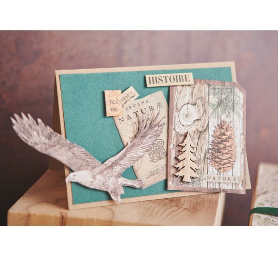 double cards with envelopes "Kraft paper", DIN A6, 50 pieces