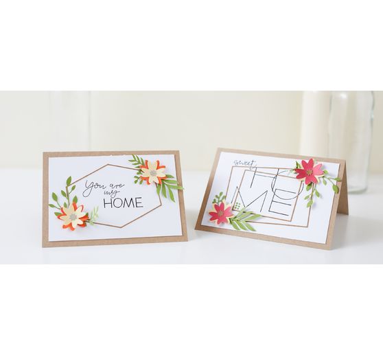 double cards with envelopes "Kraft paper", DIN A6, 50 pieces
