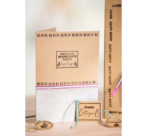 double cards with envelopes "Kraft paper", DIN A6, 50 pieces