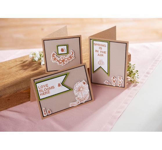 double cards with envelopes "Kraft paper", DIN A6, 50 pieces