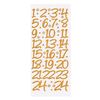Relief sticker "Big Advent numbers" Gold