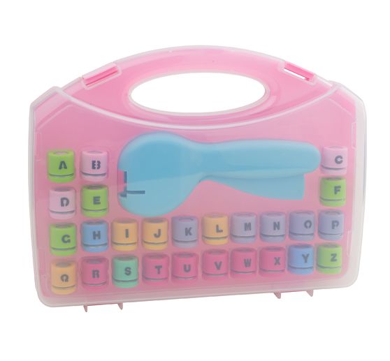 Pinza per punzonatura VBS "Letters" con 26 fustellatrici per motivi