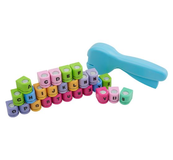 Pinza per punzonatura VBS "Letters" con 26 fustellatrici per motivi
