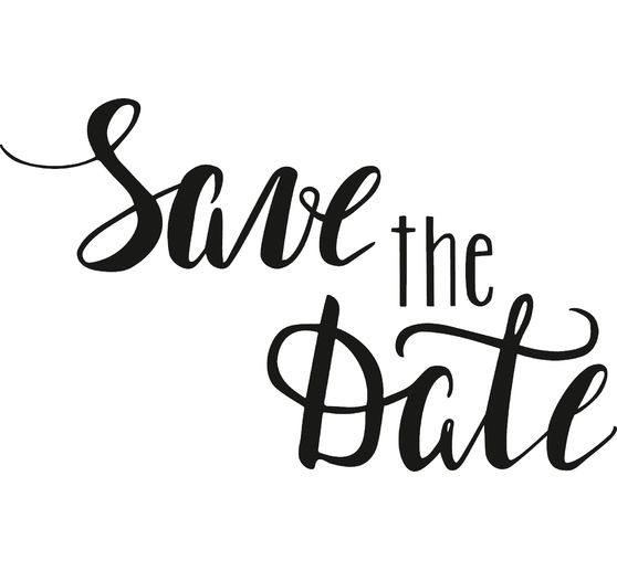 Wooden stamp "Save the Date"