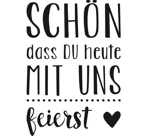 Wooden stamp "Nice of you to celebrate with us today"