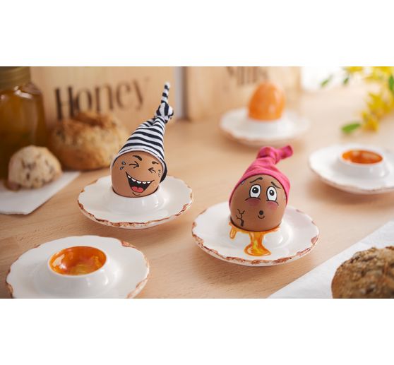 Egg cup "Flat", porcelain, 12 pieces