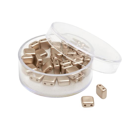 Glass bead "Square", 35 pieces