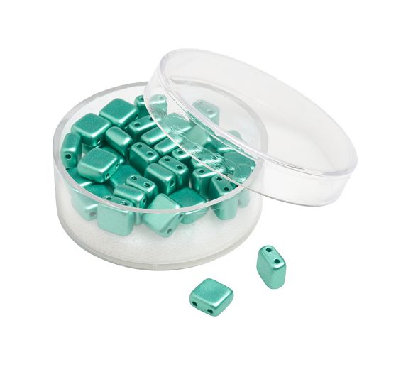 Glass bead "Square", 35 pieces