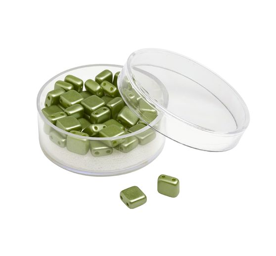 Glass bead "Square", 35 pieces