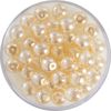 Crystal Renaissance glass wax bead, 6mm, 40 pieces Cream