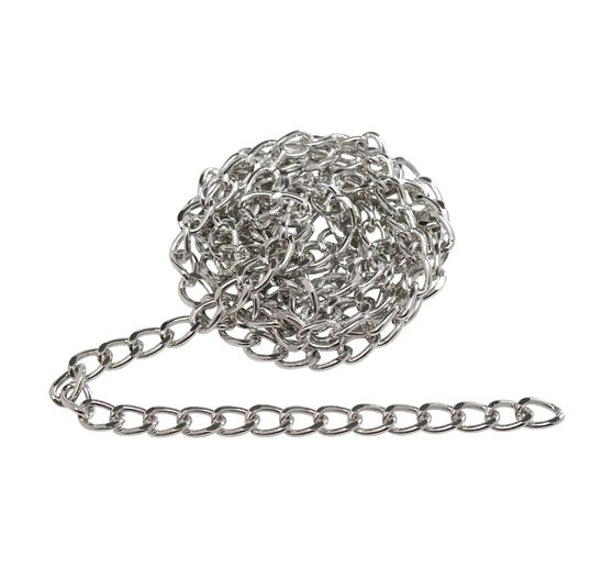 Link chain, 1 m, aluminium, approx. W 6 x H 9 mm