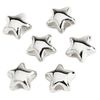Mini-Pearl metal "Star", 6 pieces Silver