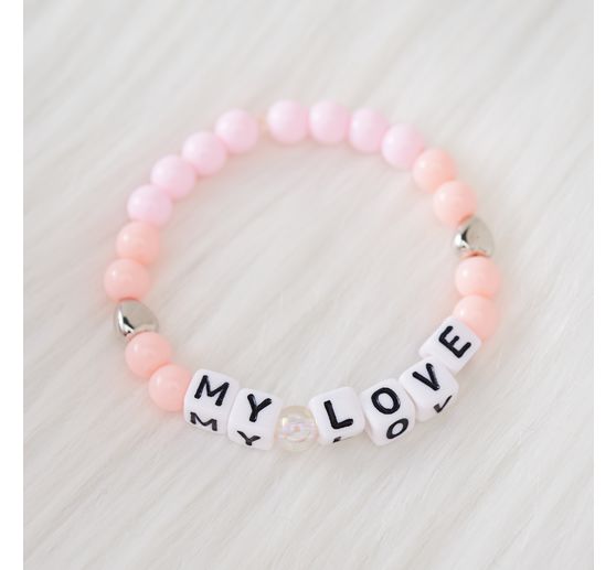 Plastic beads hearts