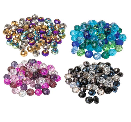 Glass cut beads, 12 mm
