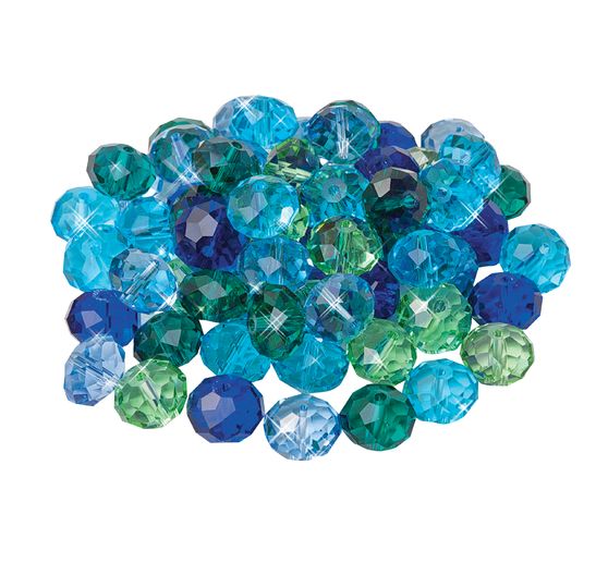 Glass cut beads, 12 mm