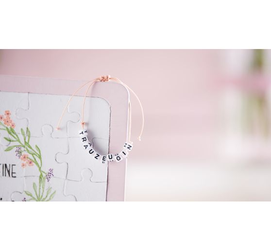 VBS Letter beads "White", 175 g