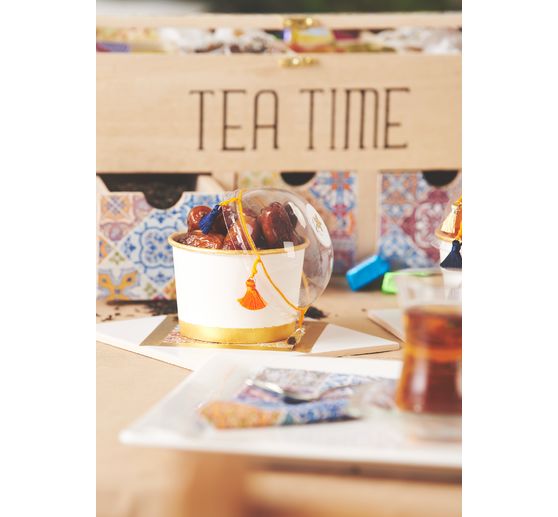 Tassel with eyelet, 8 pieces, 15 mm