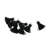 Tassel with eyelet, 8 pieces, 15 mm Black