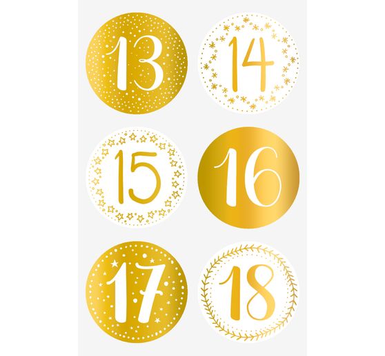 Stickers Advent numbers