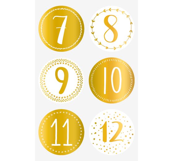 Stickers Advent numbers