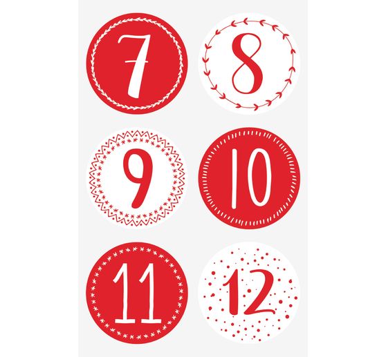 Stickers Advent numbers