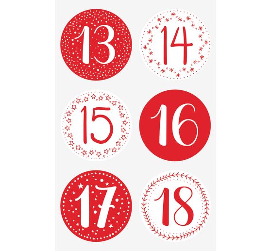 Stickers Advent numbers