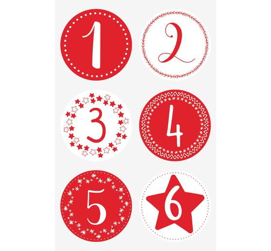 Stickers Advent numbers