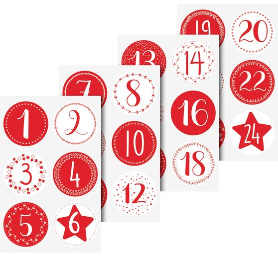 Stickers Advent numbers