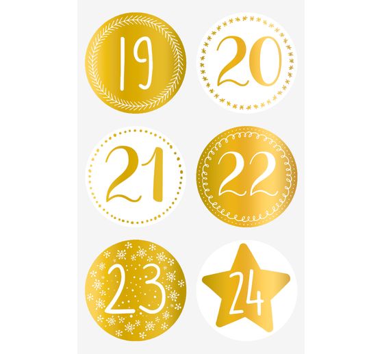 Stickers Advent numbers