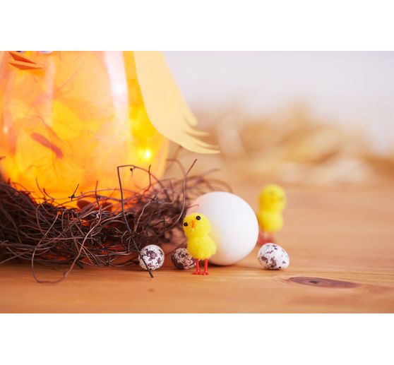 Acrylic egg with hole, 14 cm