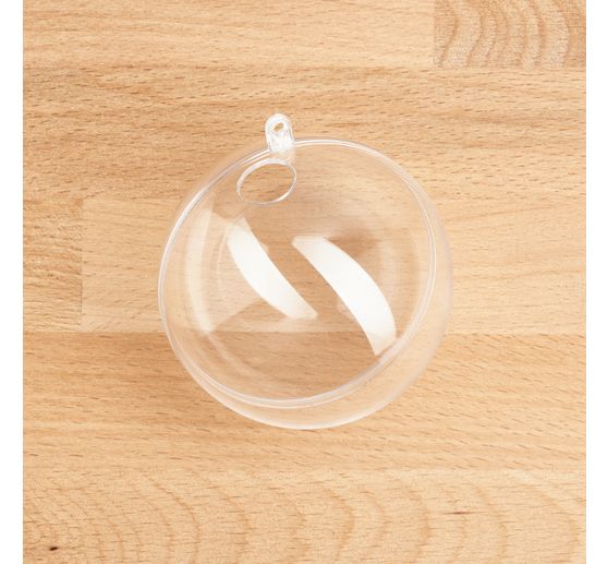 Sfera acrilica con foro, &Oslash; 8 cm