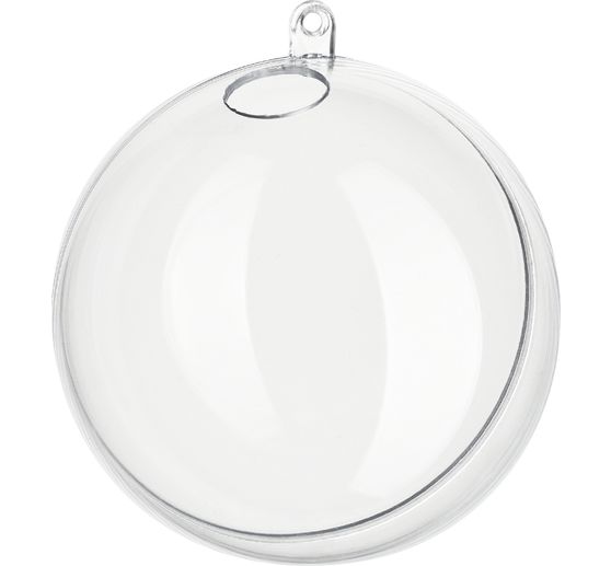 Sfera acrilica con foro, &Oslash; 8 cm