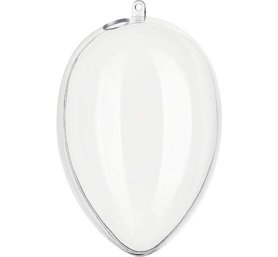 Acrylic egg with hole, 14 cm