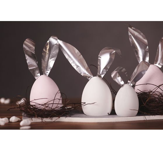 Acrylic egg with hole, 8 cm