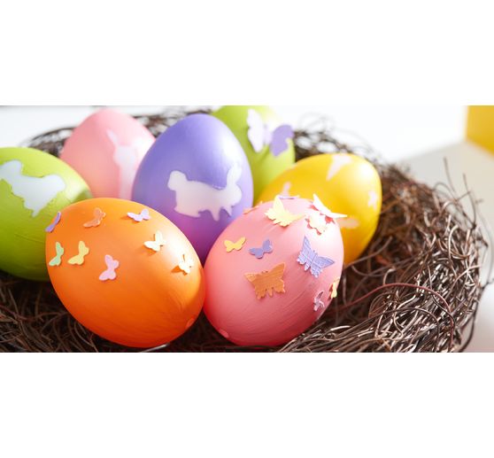 VBS Decorative eggs "White", 100 pieces